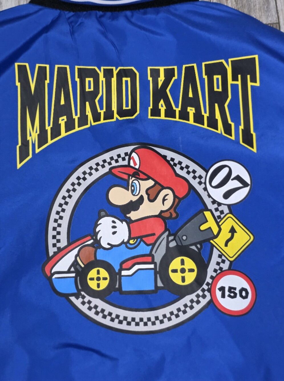 Nintendo Offical Mario Kart Youth Unisex Bomber Patchwork Jacket Sz 8 (Walmart) - Picture 8 of 8